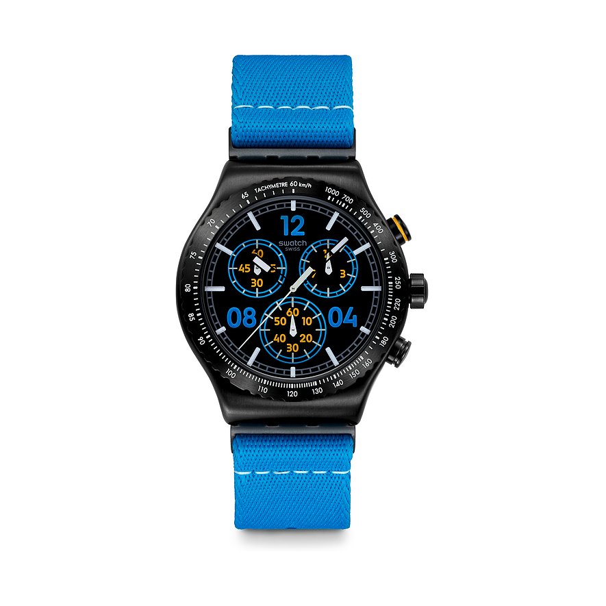 Swatch Herrenuhr 2505 SWATCH ESSENTIALS YVB100, Herren, Edelstahl, Armband: Kautschuk, Quarz, analog