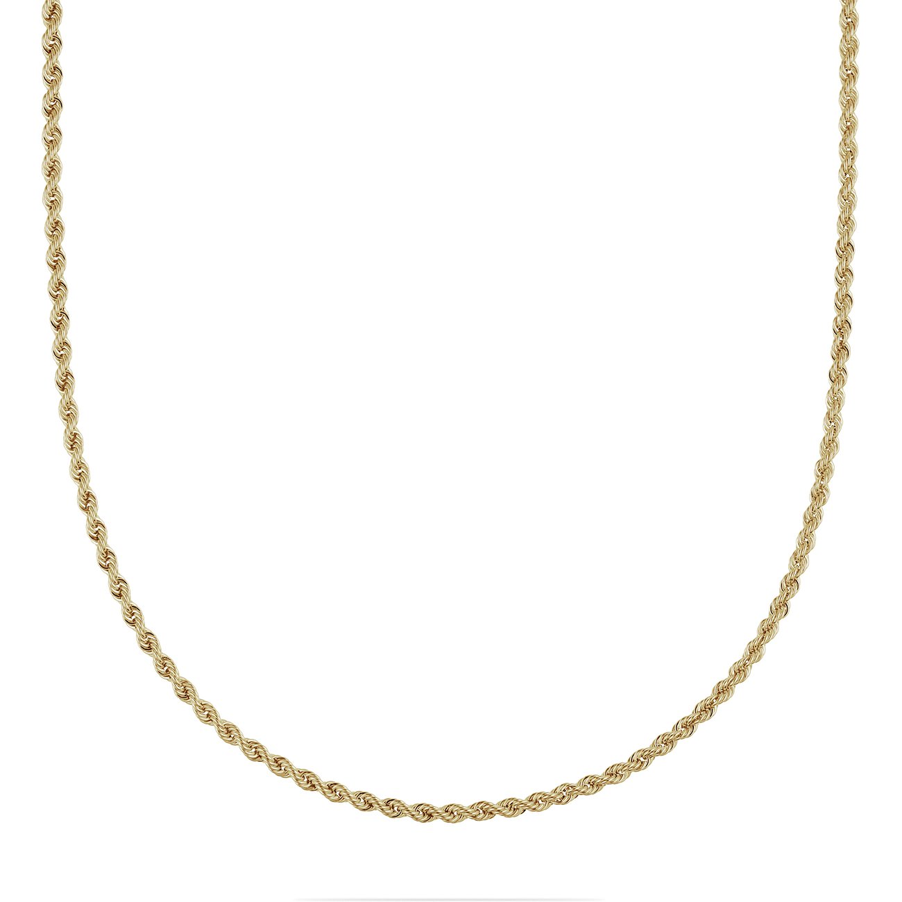 CHRIST collier van 585 geelgoud, gedraaide ketting, elegant uitgevoerd, van bovenaf gezien.