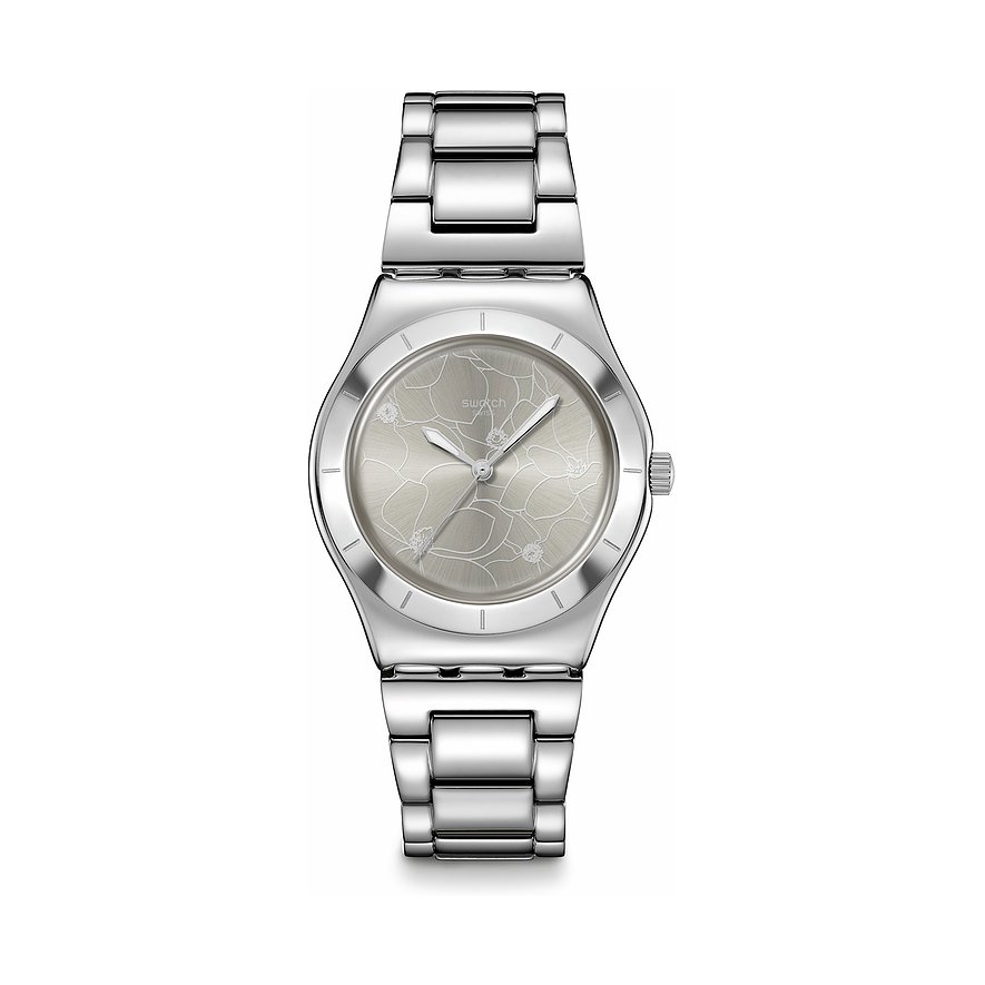 Swatch Damenuhr 2503 BLOSSOM TIME YLS237G, Damen, Edelstahl, Armband: Edelstahl, Quarz, analog