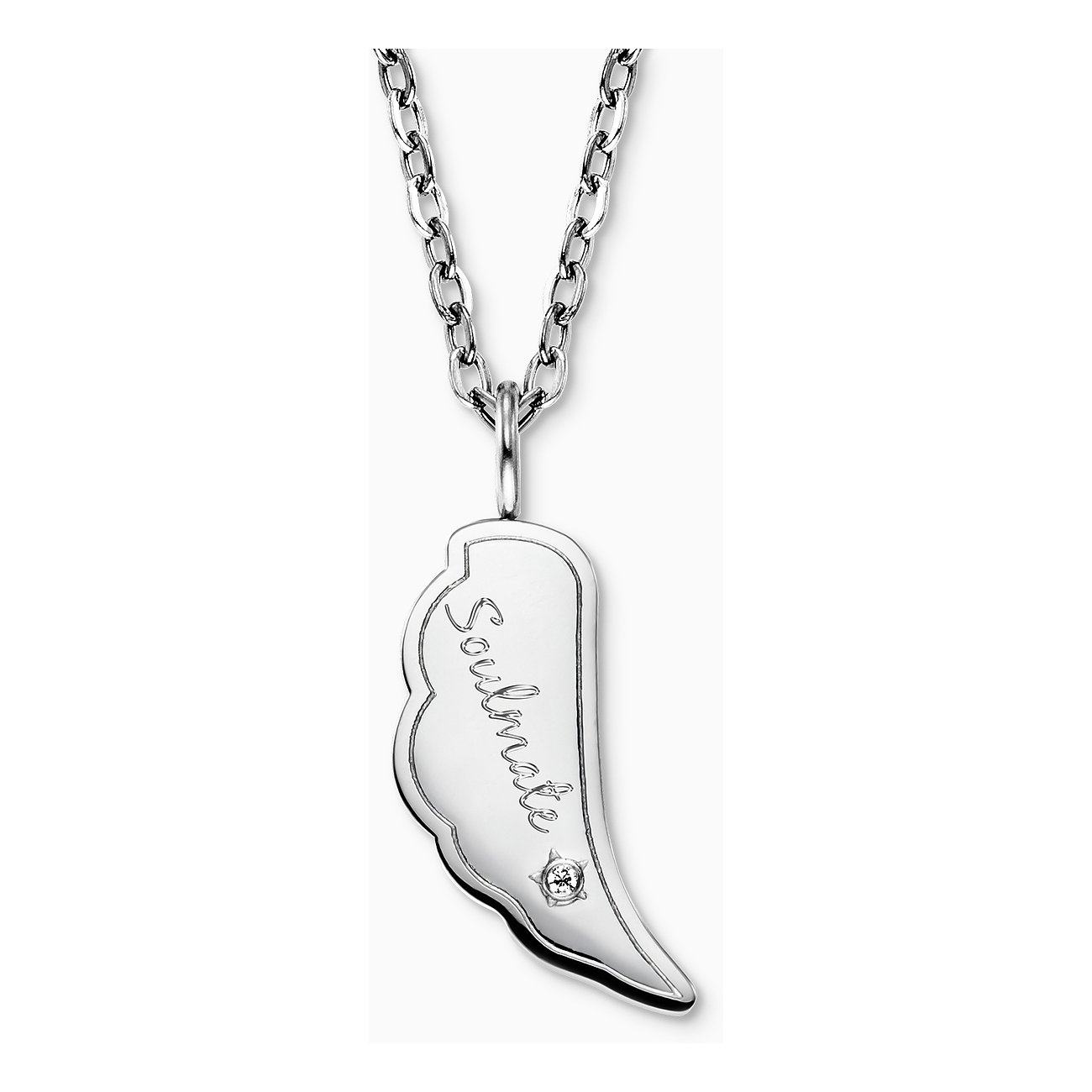 Collana Engelsrufer in acciaio inossidabile con zircone.