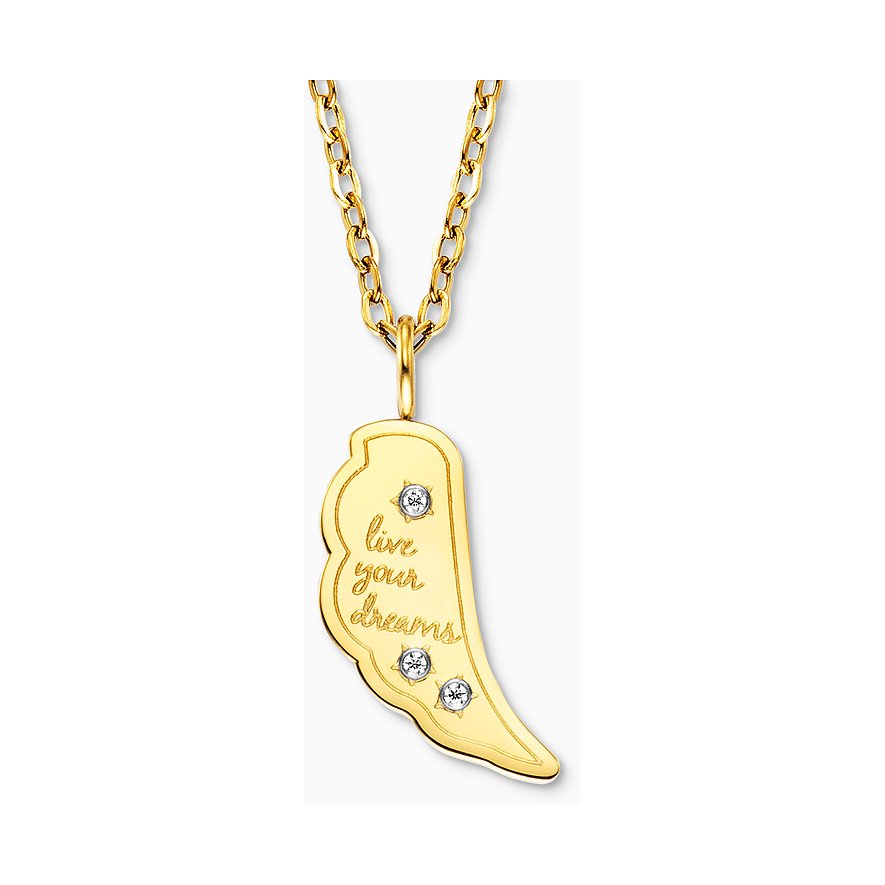 Collana Engelsrufer in acciaio inossidabile con zircone.