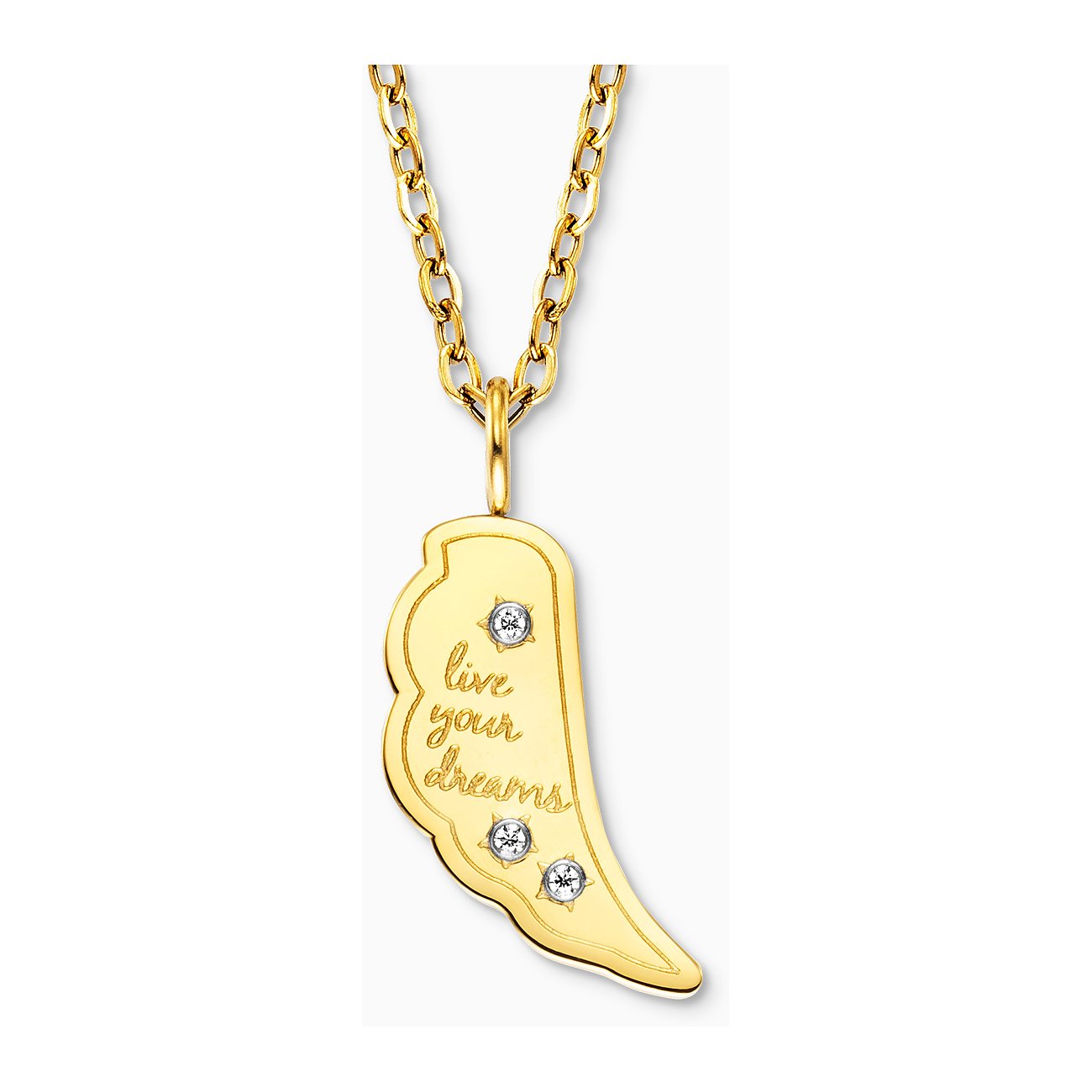 Collana Engelsrufer in acciaio inossidabile con zircone.