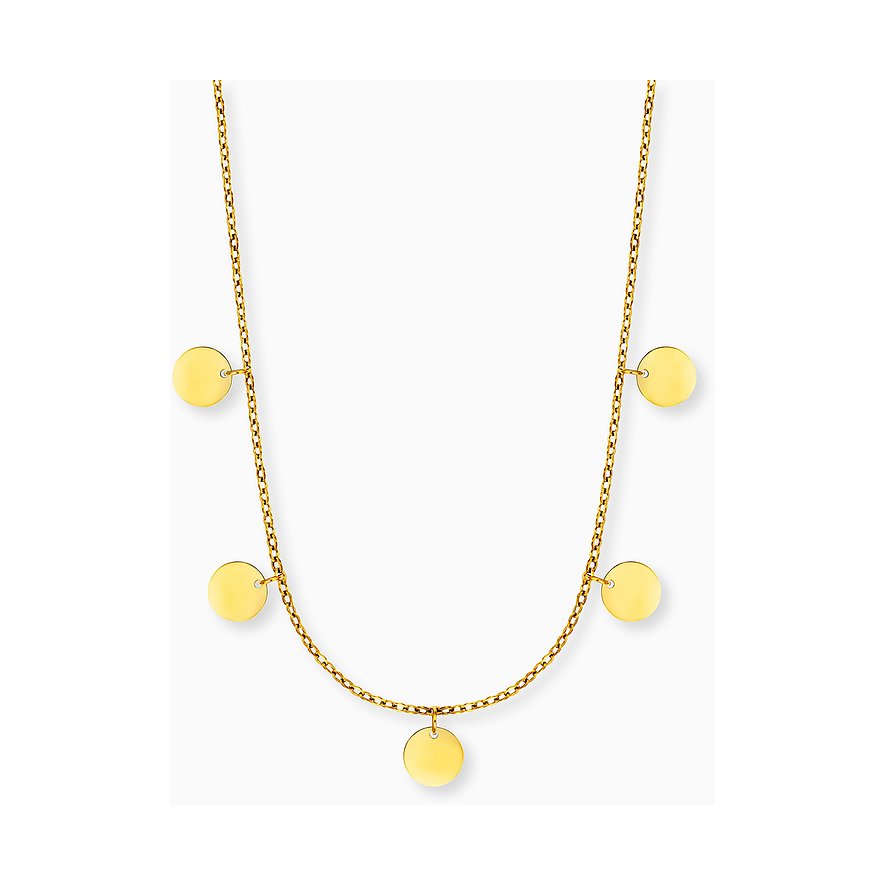 Collier Engelsrufer en acier inoxydable avec pendentifs ronds.