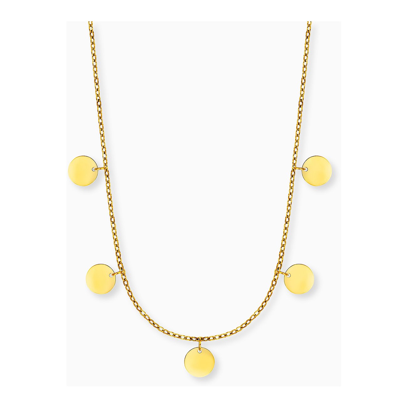 Collier Engelsrufer en acier inoxydable avec pendentifs ronds.