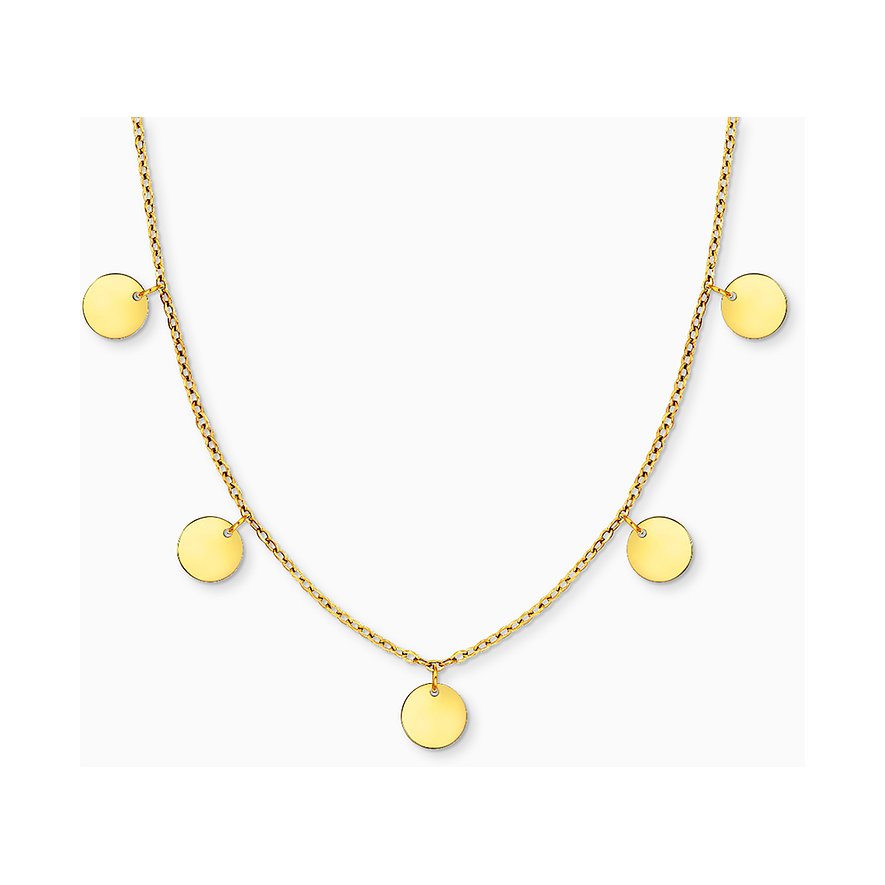 Collier Engelsrufer en acier inoxydable avec pendentifs ronds.