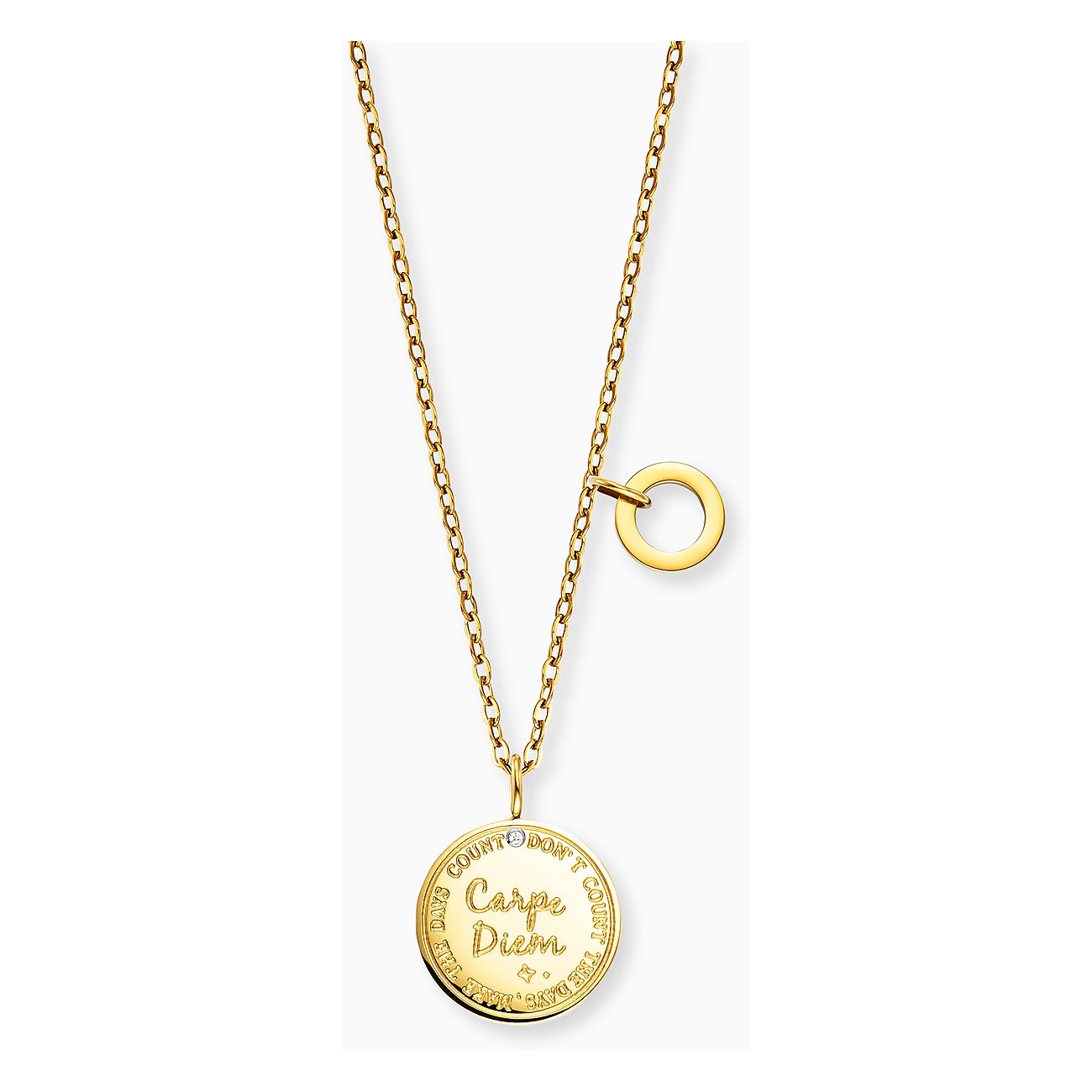 Engelsrufer halsband i rostfritt stål med hänge och en sten.