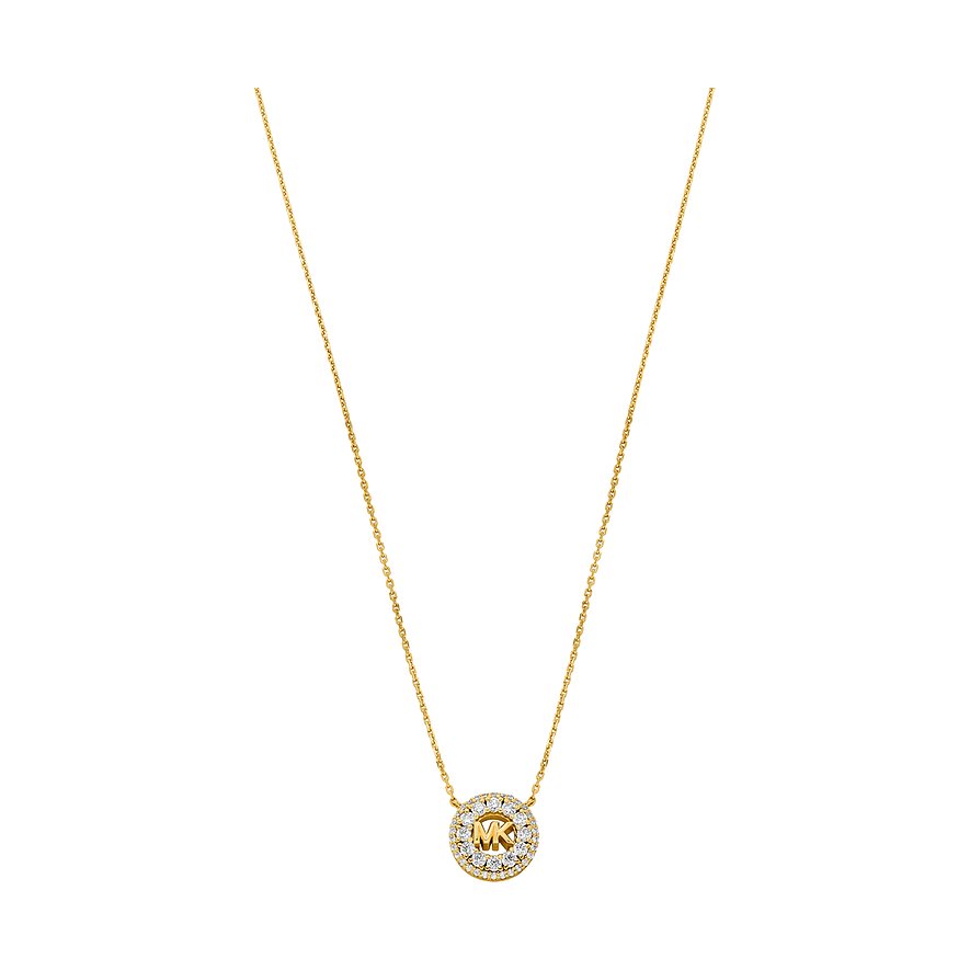 Michael Kors Kette Kors MK, Zirkonia, Damen, 925er Silber, gold