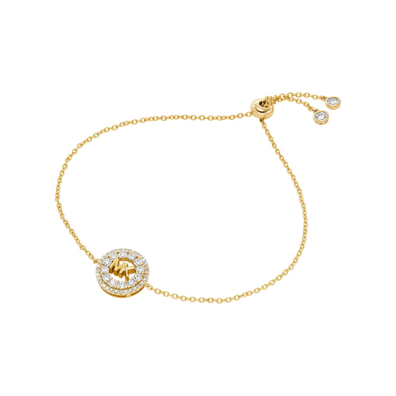 Michael Kors Armband aus vergoldetem Silber mit Zirkonia, im Zentrum mit 