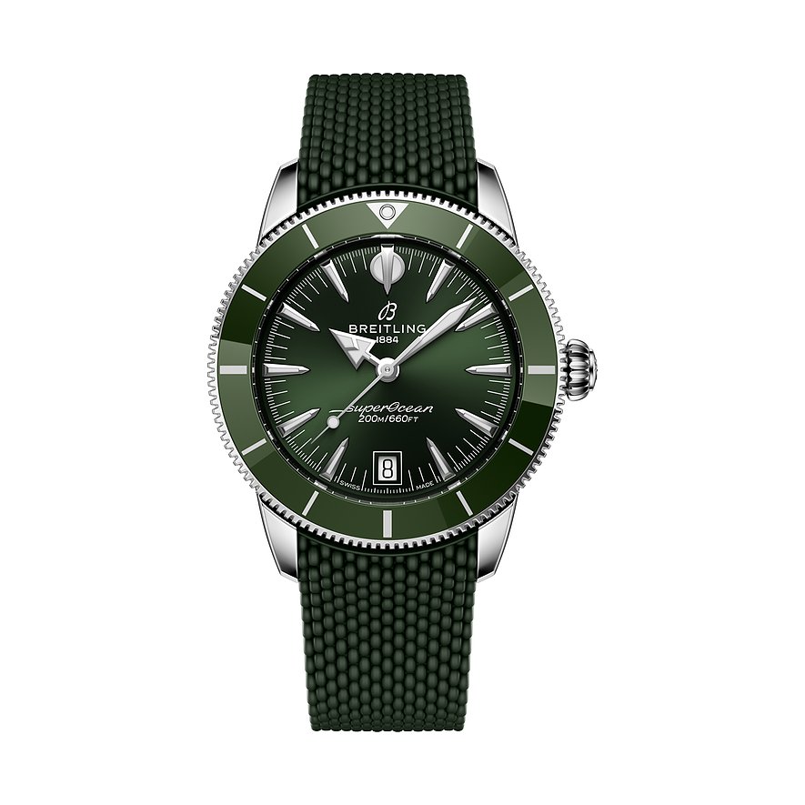 Breitling Herrenuhr Superocean Heritage B31 Automatic 40 AB3110361L1S1, Herren, Edelstahl, Armband: Kautschuk, Automatik, analog