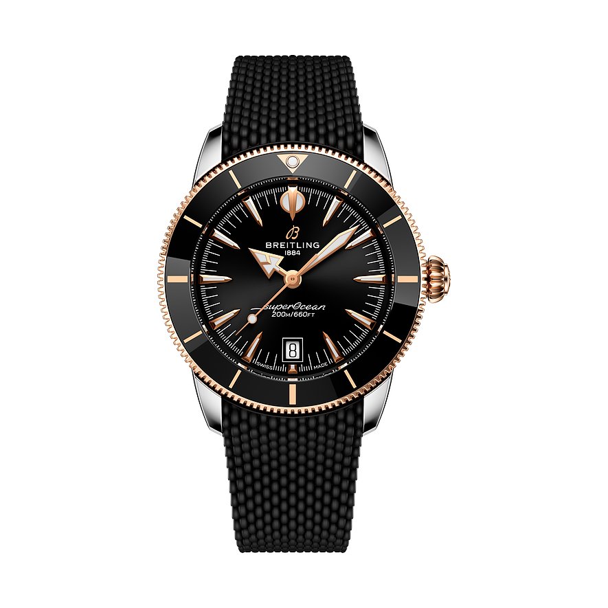 Breitling Herrenuhr Superocean Heritage B31 Automatic 42 UB3111241B1S1, Herren, Edelstahl, Armband: Kautschuk, Automatik, analog