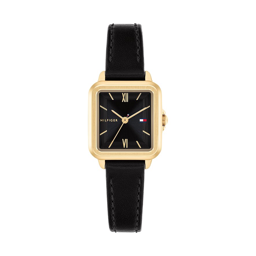 Tommy Hilfiger Damenuhr MIA 1782835, Damen, Edelstahl, Armband: Leder, Quarz, analog