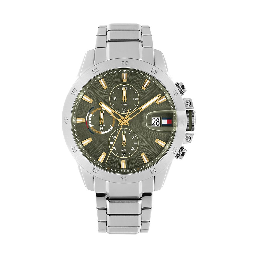 Tommy Hilfiger Herrenuhr JAMESON 1792197, Herren, Edelstahl, Armband: Edelstahl, Quarz, analog