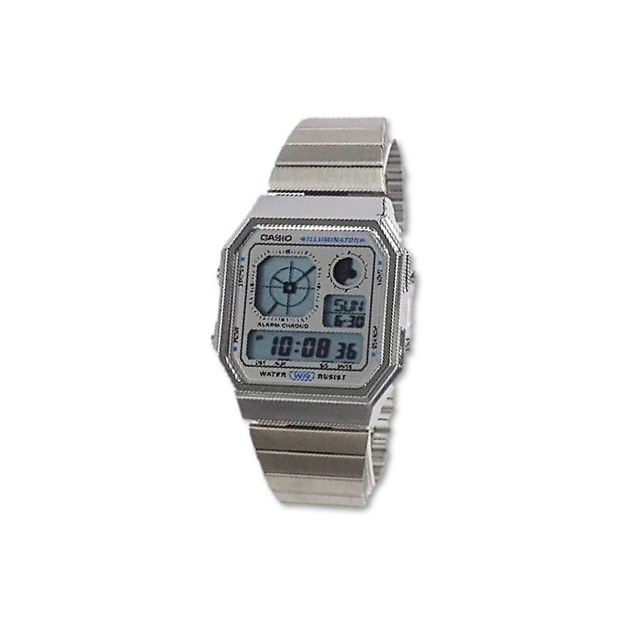 Casio Unisexuhr Vintage A130WE-7AEF, Unisex, Resin, Armband: Edelstahl, Quarz, digital