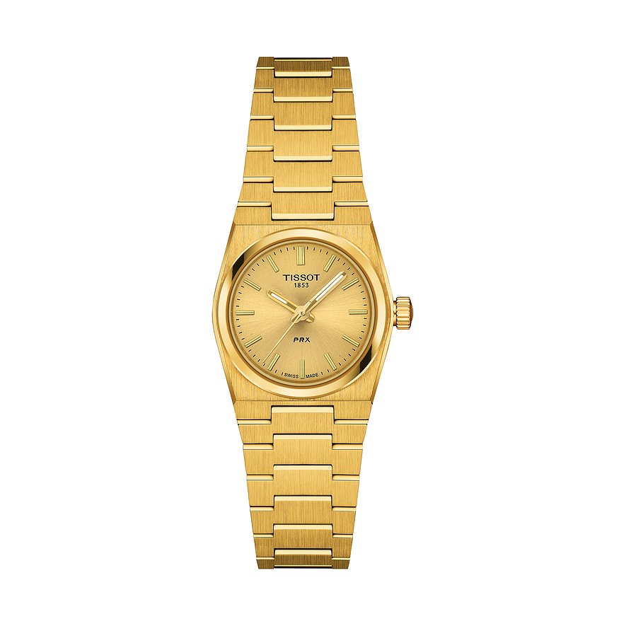 Tissot Damenuhr PRX T1370103302100, Damen, Edelstahl, Armband: Edelstahl, PVD beschichtet, Quarz, analog