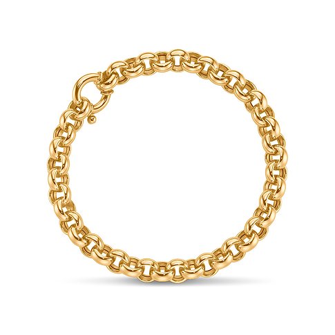 CHRIST 585 geelgouden armband in Rolo-kettingvorm, gesloten met een veerringsluiting