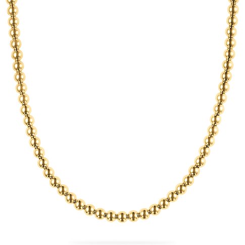 CHRIST Halsschmuck aus glänzendem 585er Gelbgold mit gleichmäßig aufgereihten Kugeln.
