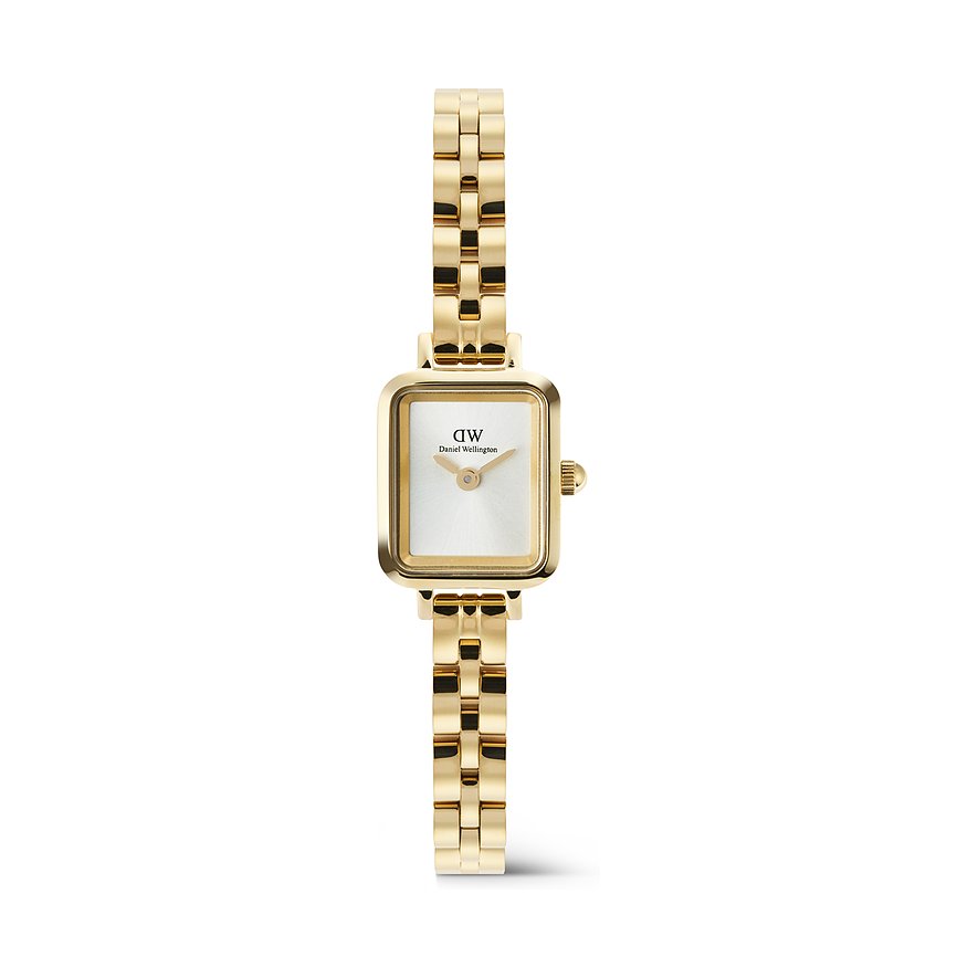 Daniel Wellington Damenuhr Quadro Mini DW.DW00100850, Damen, Edelstahl, Armband: Metall, analog