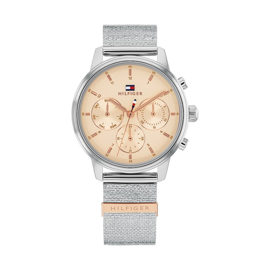 Tommy Hilfiger Damenuhr Blake 1782806, Damen, Edelstahl, Armband: Edelstahl, Quarz, analog