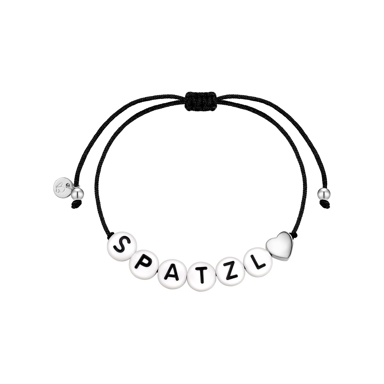 Bracelet Munich argent 925, bande noire, 