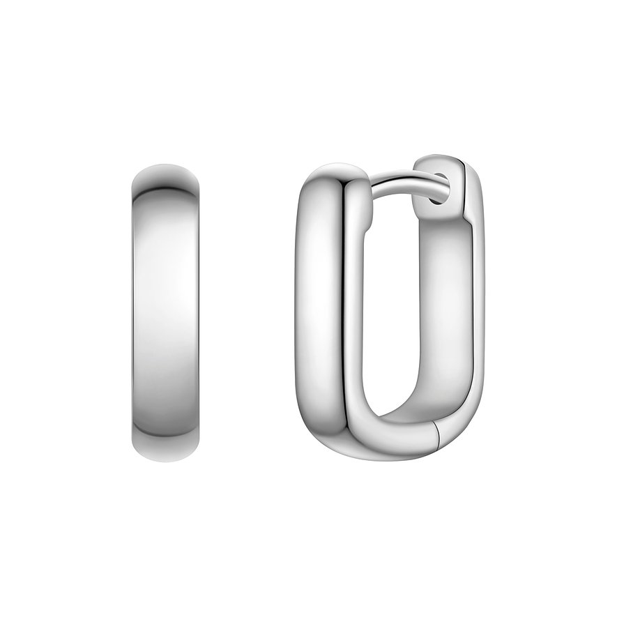 Boucles d'oreilles Glanzstücke München en argent sterling 925 poli, de forme carrée.