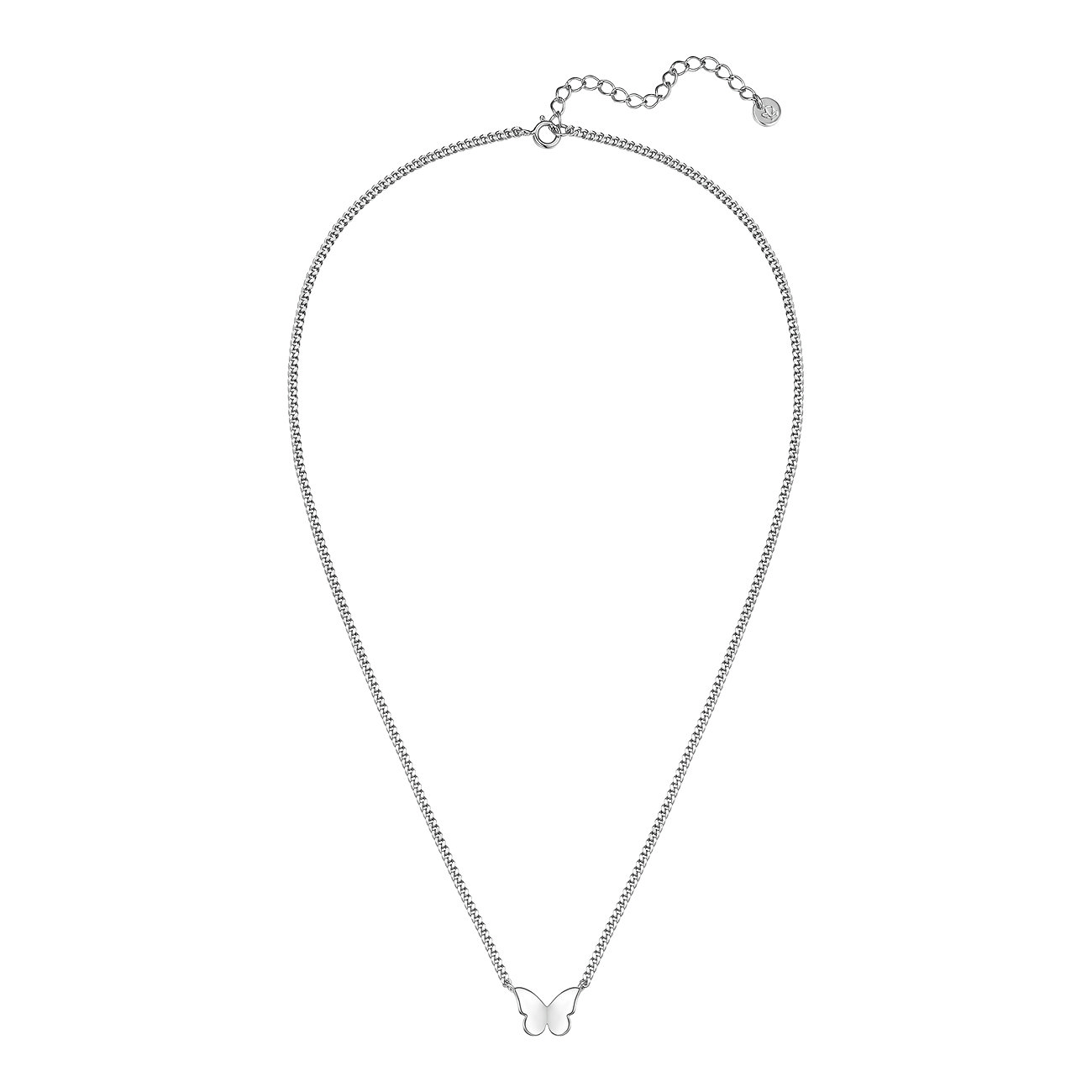 Glanzstücke München, collana in argento, catena minimalista con pendente a farfalla.