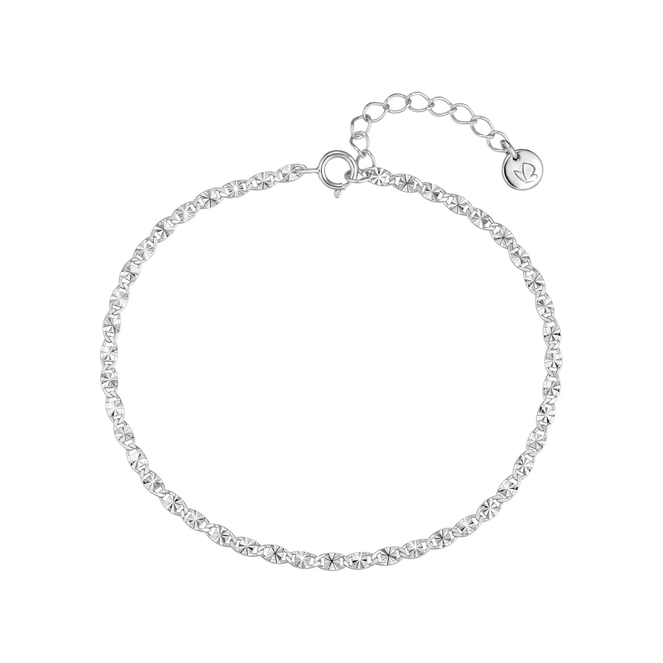 Glanzstücke München Armband aus 925er Silber. Eine fein gearbeitete Kette mit funkelnden sternförmigen Gliedern.