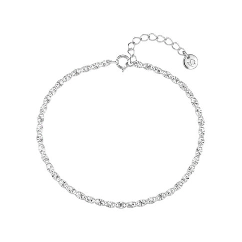 Bracelet Glanzstücke München en argent 925. Une chaîne finement ouvragée avec des maillons scintillants en forme d'étoile.