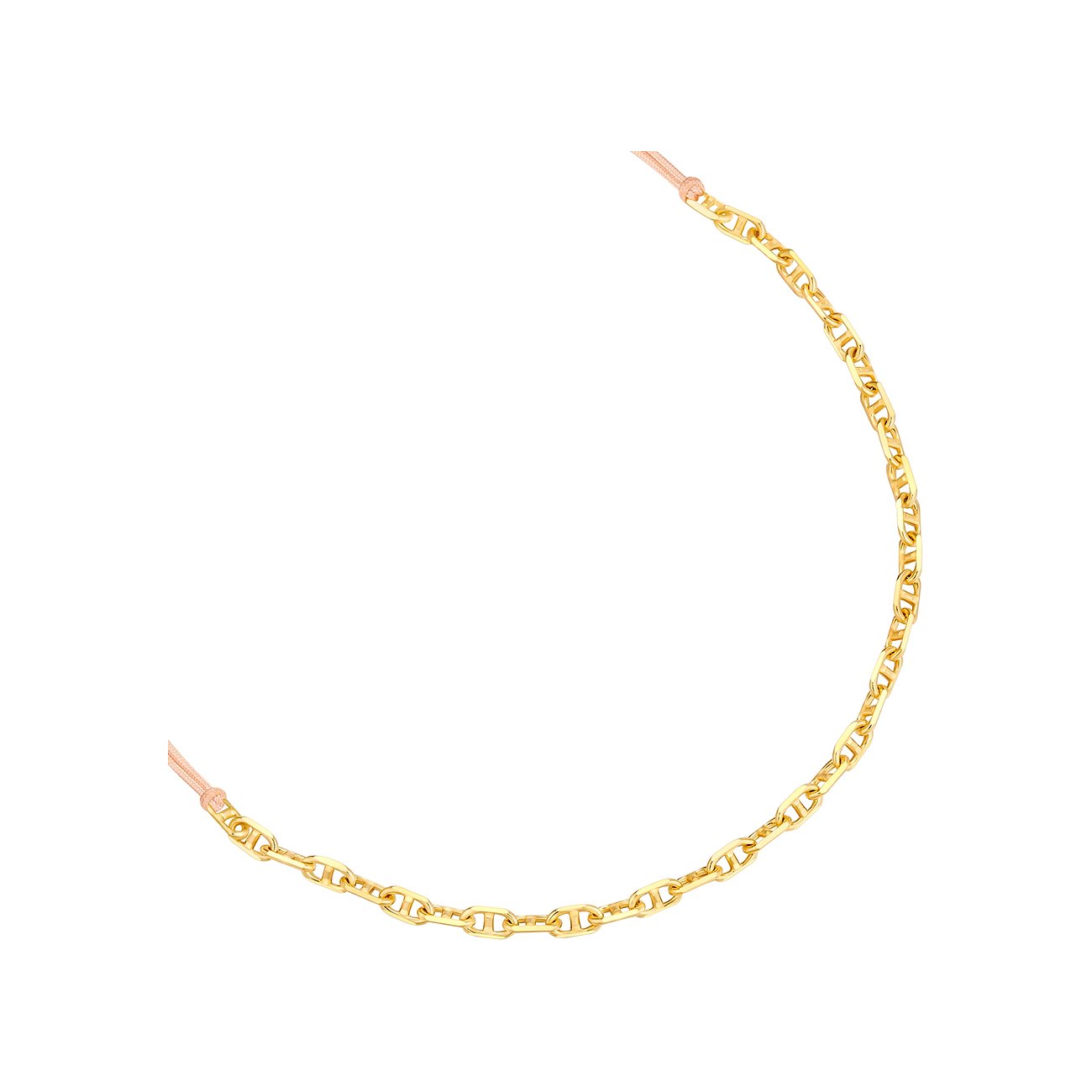 Bracciale Glanzstücke München in argento 925: un singolo bracciale color oro con fine catena a maglia marina.