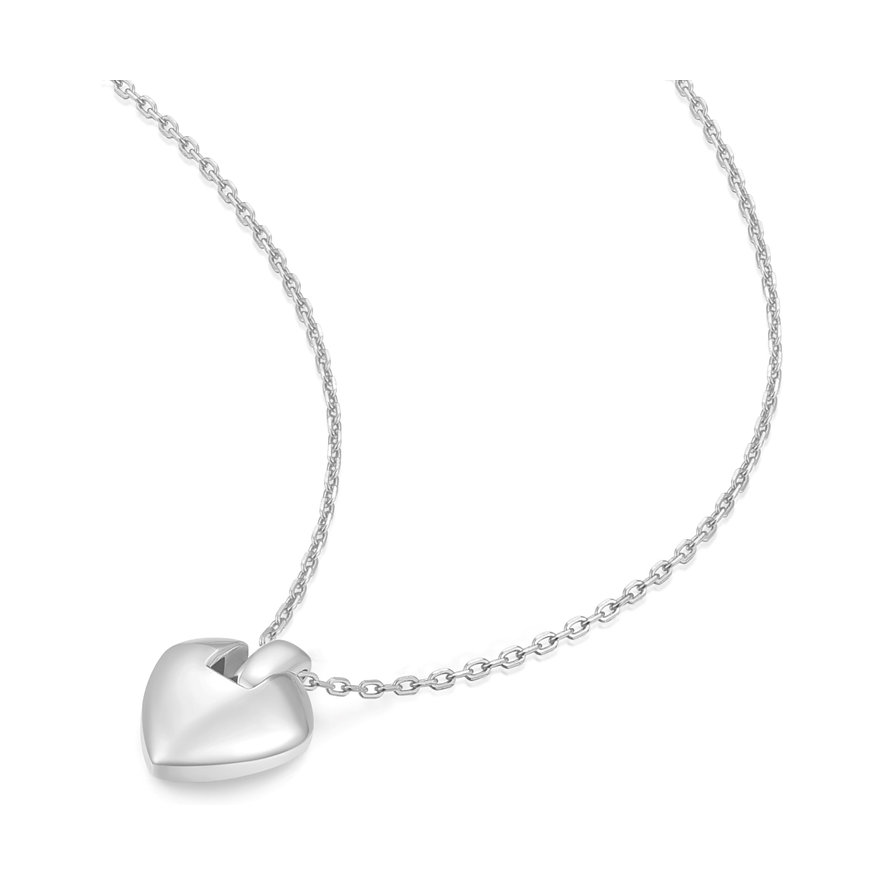 Collier Ania Haie en argent 925 avec un pendentif cœur brillant suspendu à une chaîne délicate.