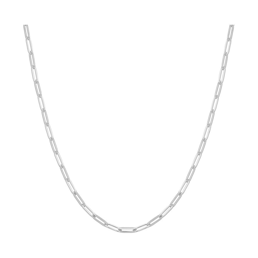 Ania Haie ketting: Een lange ankerketting van glanzend 925 sterling zilver, op een witte achtergrond.