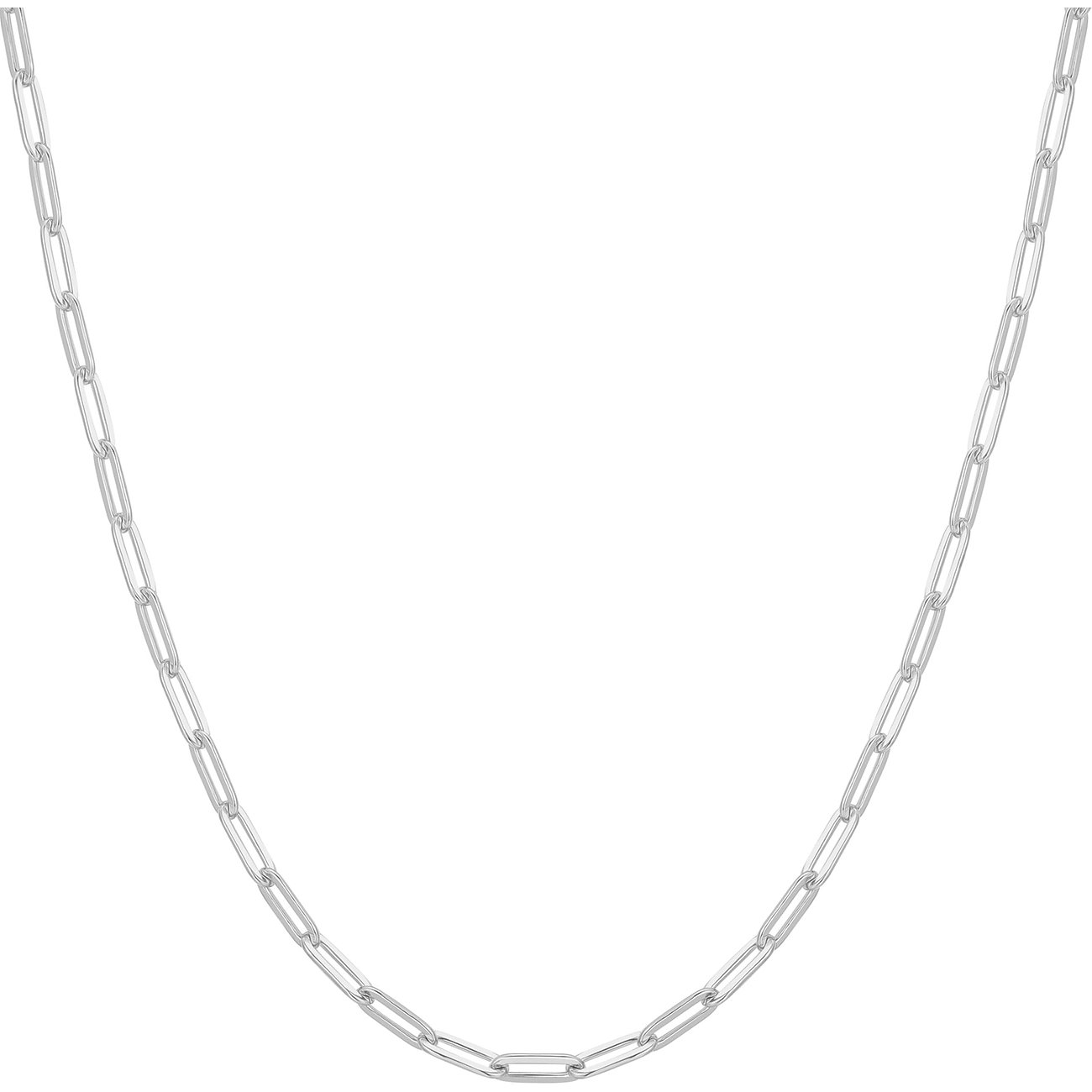 Ania Haie ketting: Een lange ankerketting van glanzend 925 sterling zilver, op een witte achtergrond.