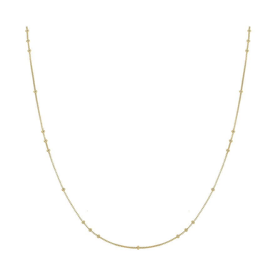 Ania Haie goudkleurige 925 zilveren halsketting. Een delicate ketting met kleine kraaltjes.