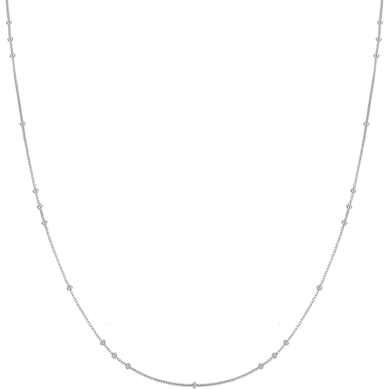 Ania Haie halsketting van 925 zilver, een fijne kralenketting zonder hanger