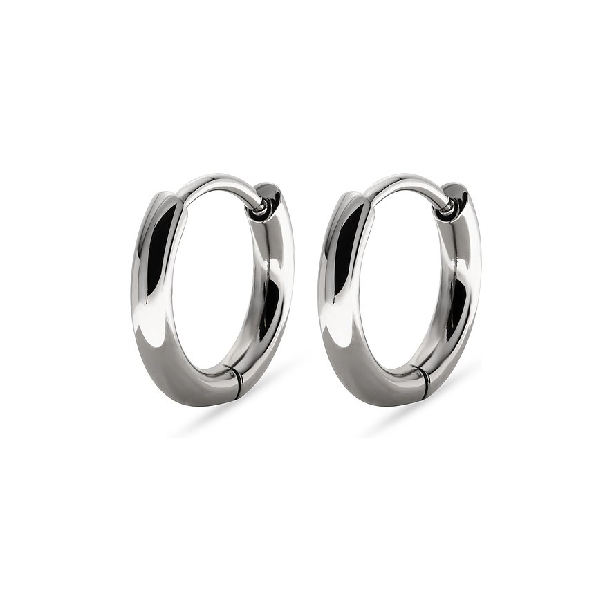 FAVS Creolen, Herren, Edelstahl, silber