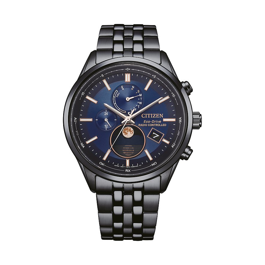Citizen Chronograph Funkuhr BY1035-56L, Herren, Edelstahl, Armband: Edelstahl, Eco-Drive, Funk, analog