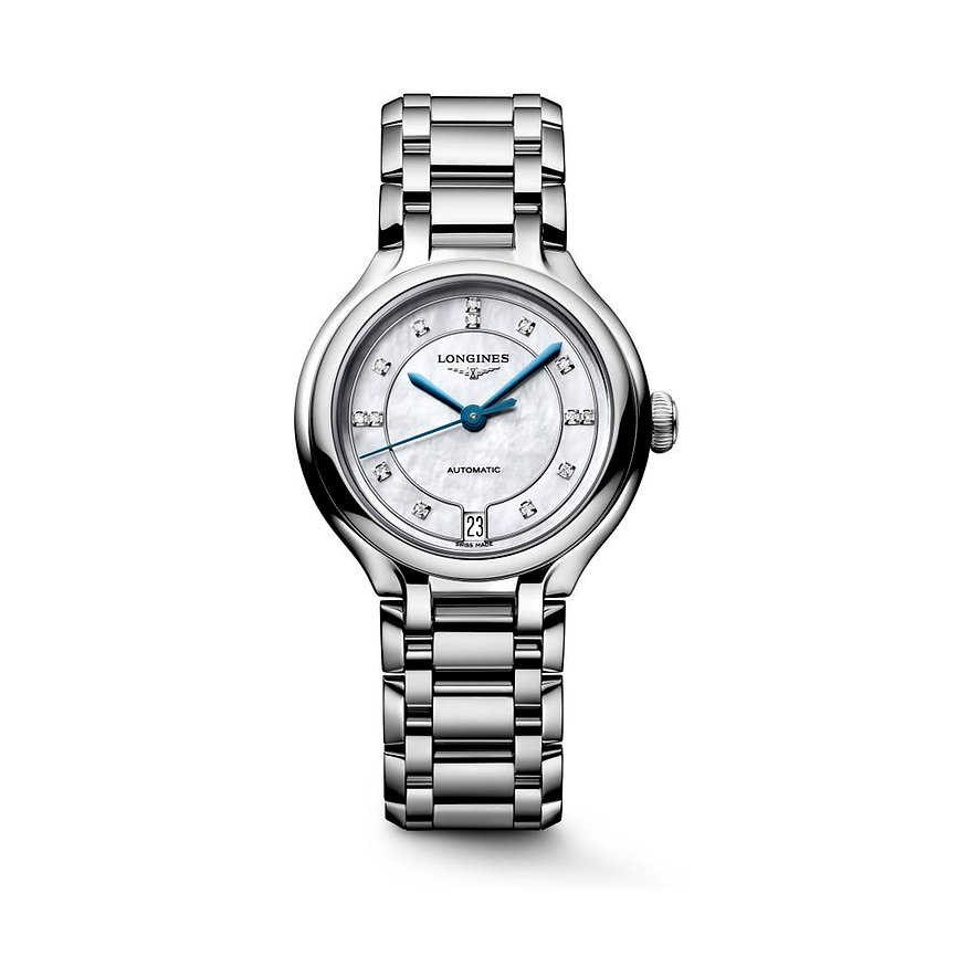 Longines Damenuhr LONGINES PRIMALUNA L81244876, Damen, Edelstahl, Armband: Edelstahl, Automatik, analog