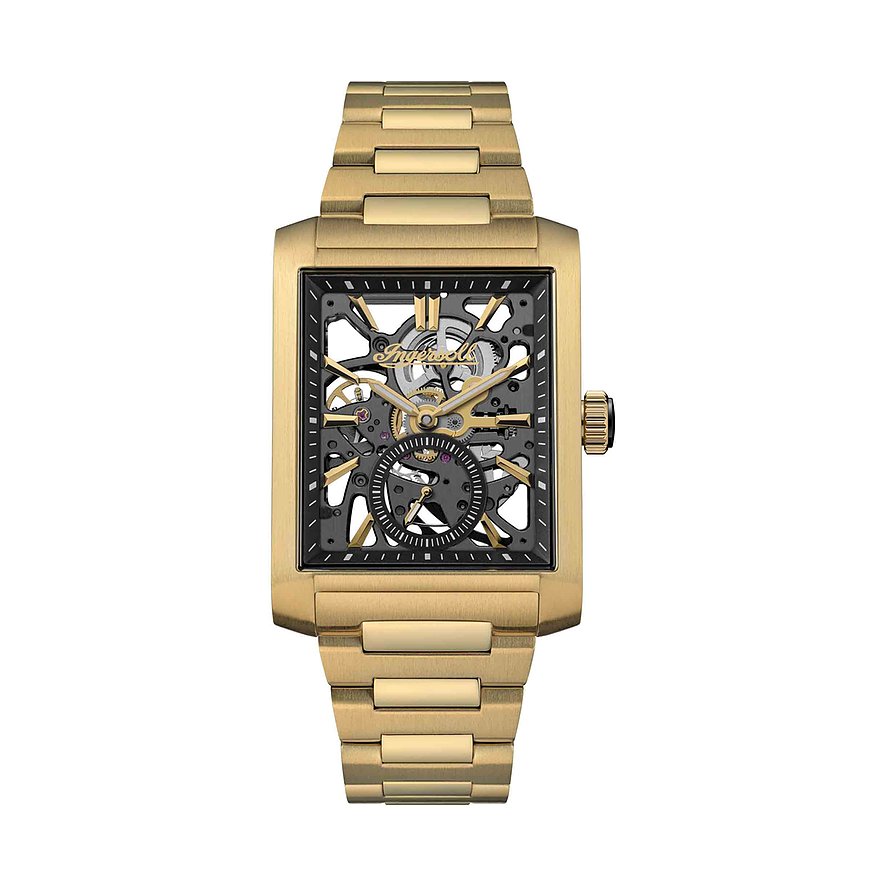 Ingersoll Herrenuhr The Spur I17002, Herren, Edelstahl, Armband: Edelstahl, Handaufzug, analog