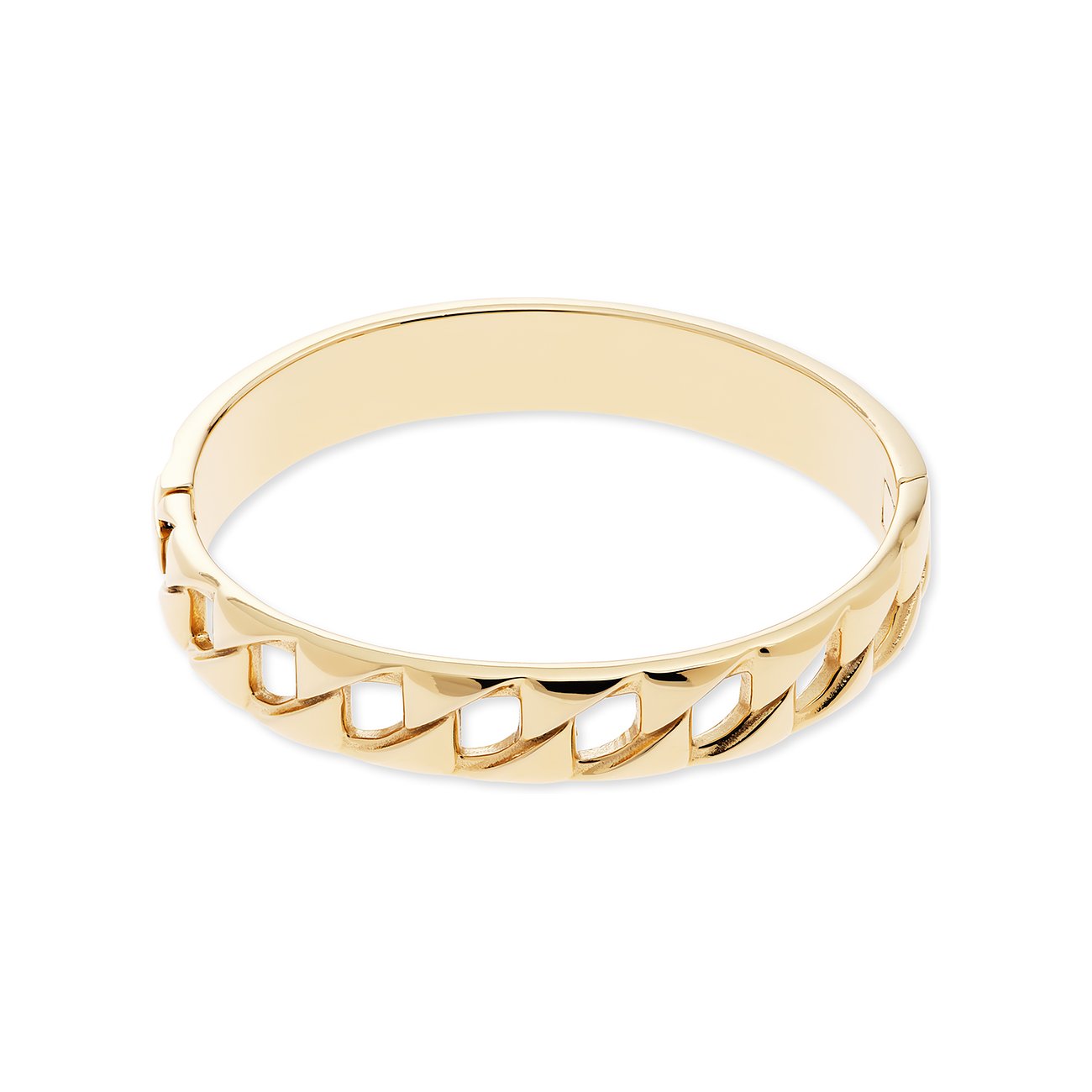 Bracciale Guido Maria Kretschmer in acciaio inossidabile placcato oro giallo, a forma di catena a maglie piatte.