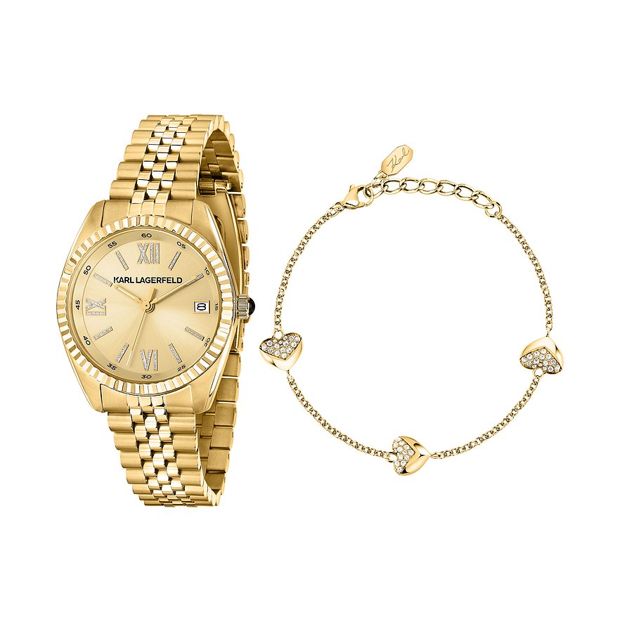 Karl Lagerfeld Uhren-Set Timeless Code R0553108501