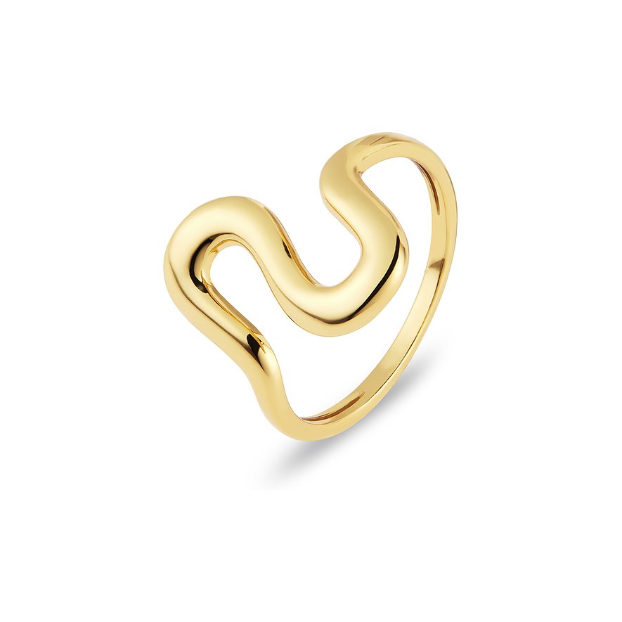 CHRIST Ring aus recyceltem Silber, vergoldet, in Schlangenform