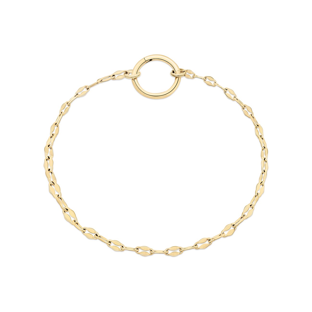 Dette Tamaris armbånd i guldfarvet rustfrit stål har en fin ledkæde med ovale elementer.