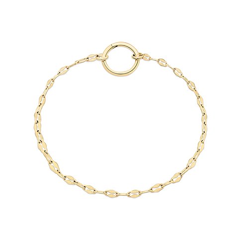 Questo bracciale Tamaris in acciaio inossidabile color oro, presenta una delicata catena a maglie ovali.