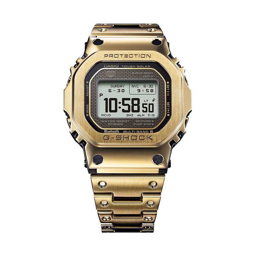 G-Shock Herrenuhr The Origin GMW-BZ5000GD-9ER, Herren, Edelstahl, Armband: Edelstahl, Solar, digital
