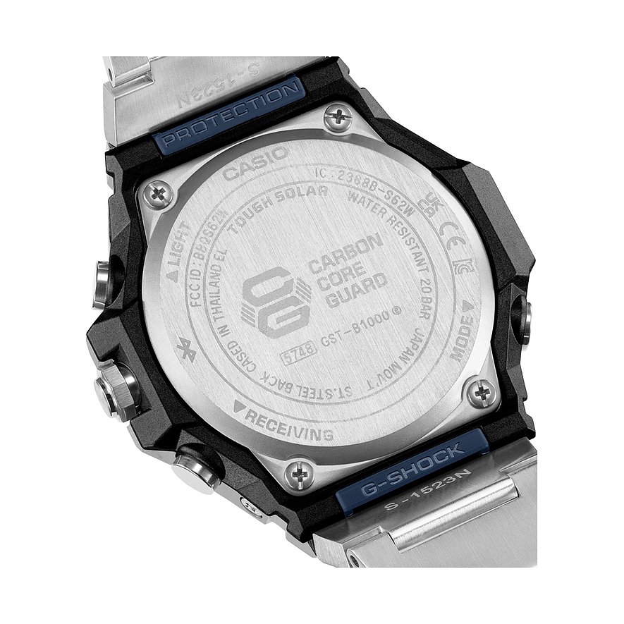 Rückansicht der Casio Herrenuhr aus Resin, die das 