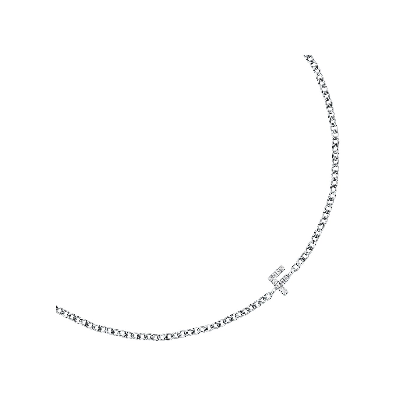FAVS 925 sterlingsilverarmband med zirkonia, filigran, kedjearmband