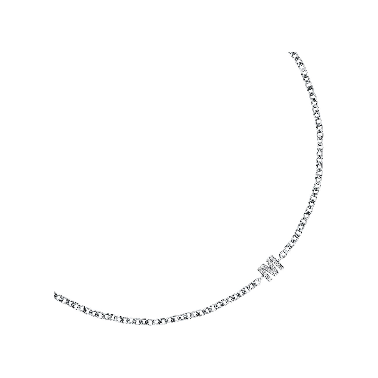 FAVS Armband i 925 silver med ett zirkoniabesatt korshänge.