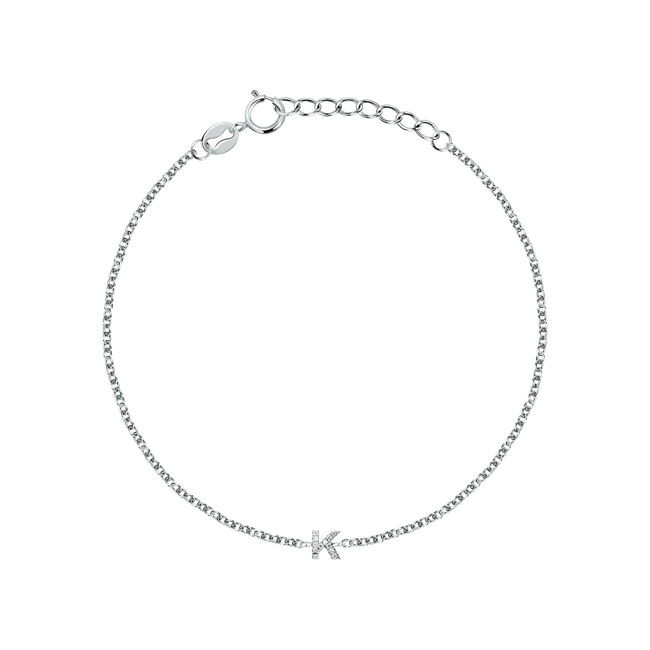 FAVS armlänk i 925 silver med zirkoniasten. Armbandet är designat som en tunn kedja.