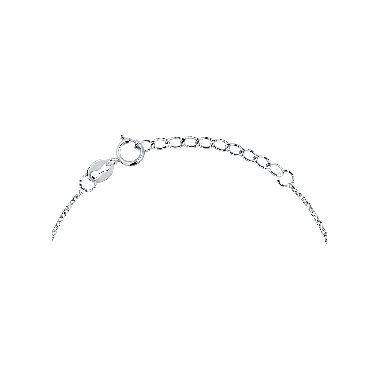 Bracelet FAVS en argent sterling 925 avec fermoir mousqueton et chaîne d'extension.