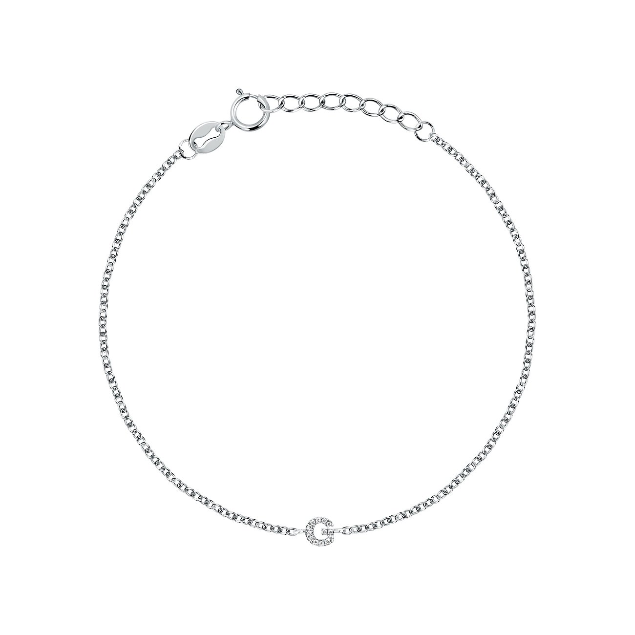 FAVS 925 silverarmband med gnistrande 