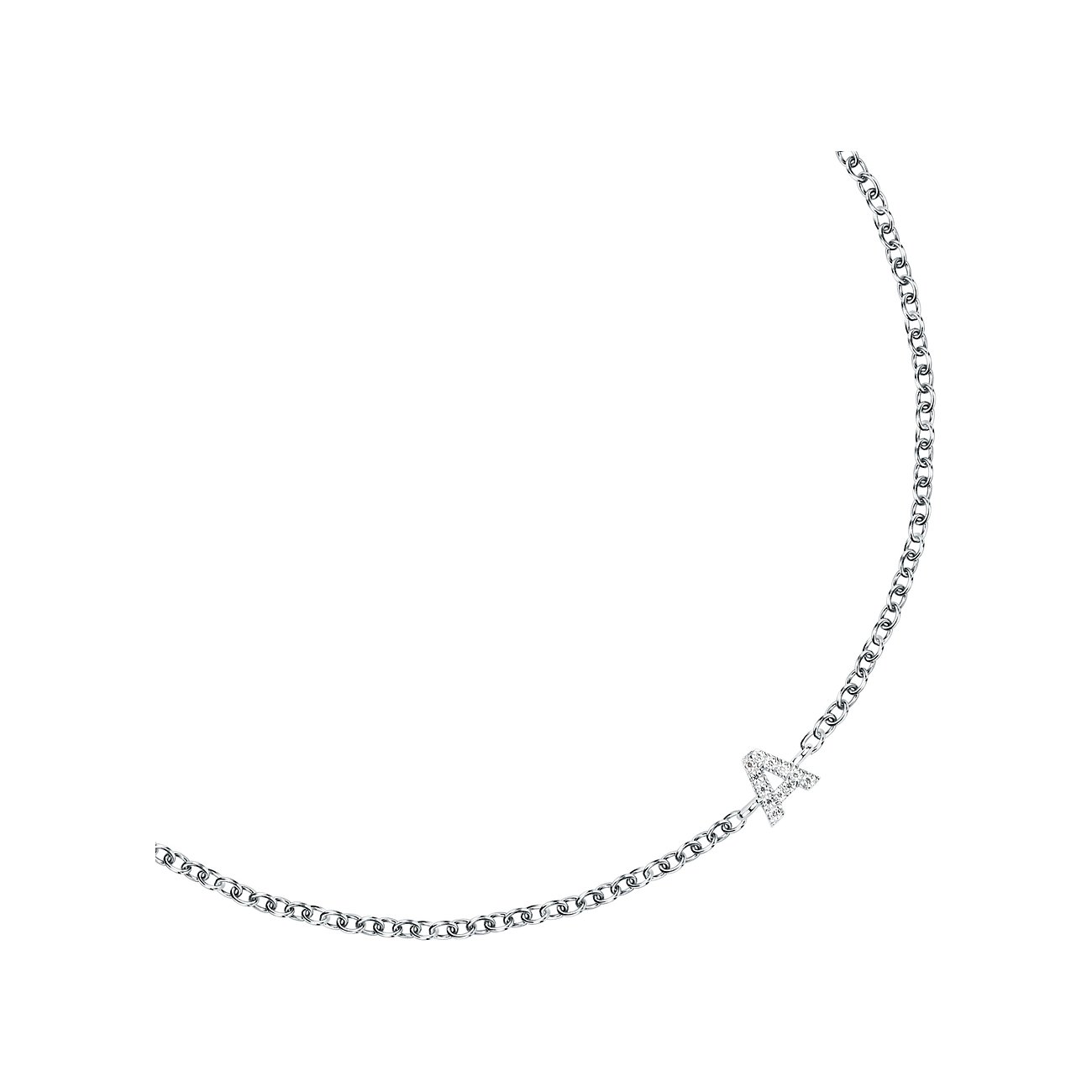 FAVS Armband i 925 silver med zirkoniabestyckad „A